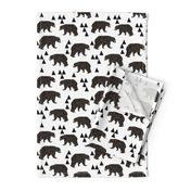 geometric bear // white trendy minimal cool scandinavian kids designs for trendy kids black and white design with triangles 