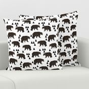 geometric bear // white trendy minimal cool scandinavian kids designs for trendy kids black and white design with triangles 