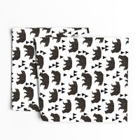 geometric bear // white trendy minimal cool scandinavian kids designs for trendy kids black and white design with triangles 