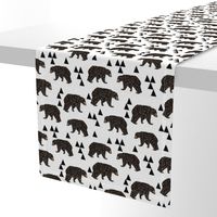 geometric bear // white trendy minimal cool scandinavian kids designs for trendy kids black and white design with triangles 