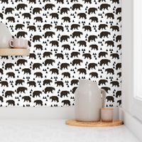 geometric bear // white trendy minimal cool scandinavian kids designs for trendy kids black and white design with triangles 