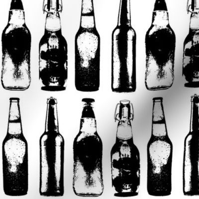 Vintage Beer Bottles - Large (4")