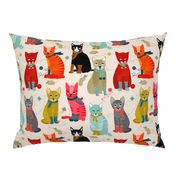 kittens in mittens // sand light knitting crafty fabrics for cat ladies