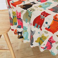 kittens in mittens // sand light knitting crafty fabrics for cat ladies