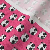 panda // girly bow panda in pink for sweet little girls fabric decor