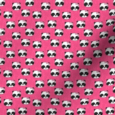 panda // girly bow panda in pink for sweet little girls fabric decor