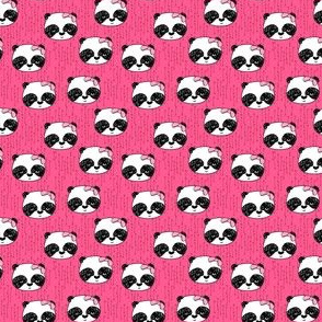 panda // girly bow panda in pink for sweet little girls fabric decor