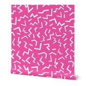 edgy shapes memphis 90s 80s pink girly hot pink 