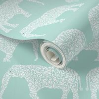 elephant geometric mint nursery baby cute design