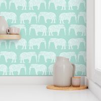 elephant geometric mint nursery baby cute design