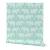 elephant geometric mint nursery baby cute design