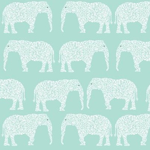 elephant geometric mint nursery baby cute design