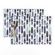 feathers purple mint nursery baby cute pastel kids design