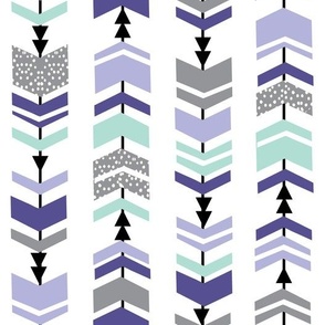 chevron purple mint grey stripes arrows