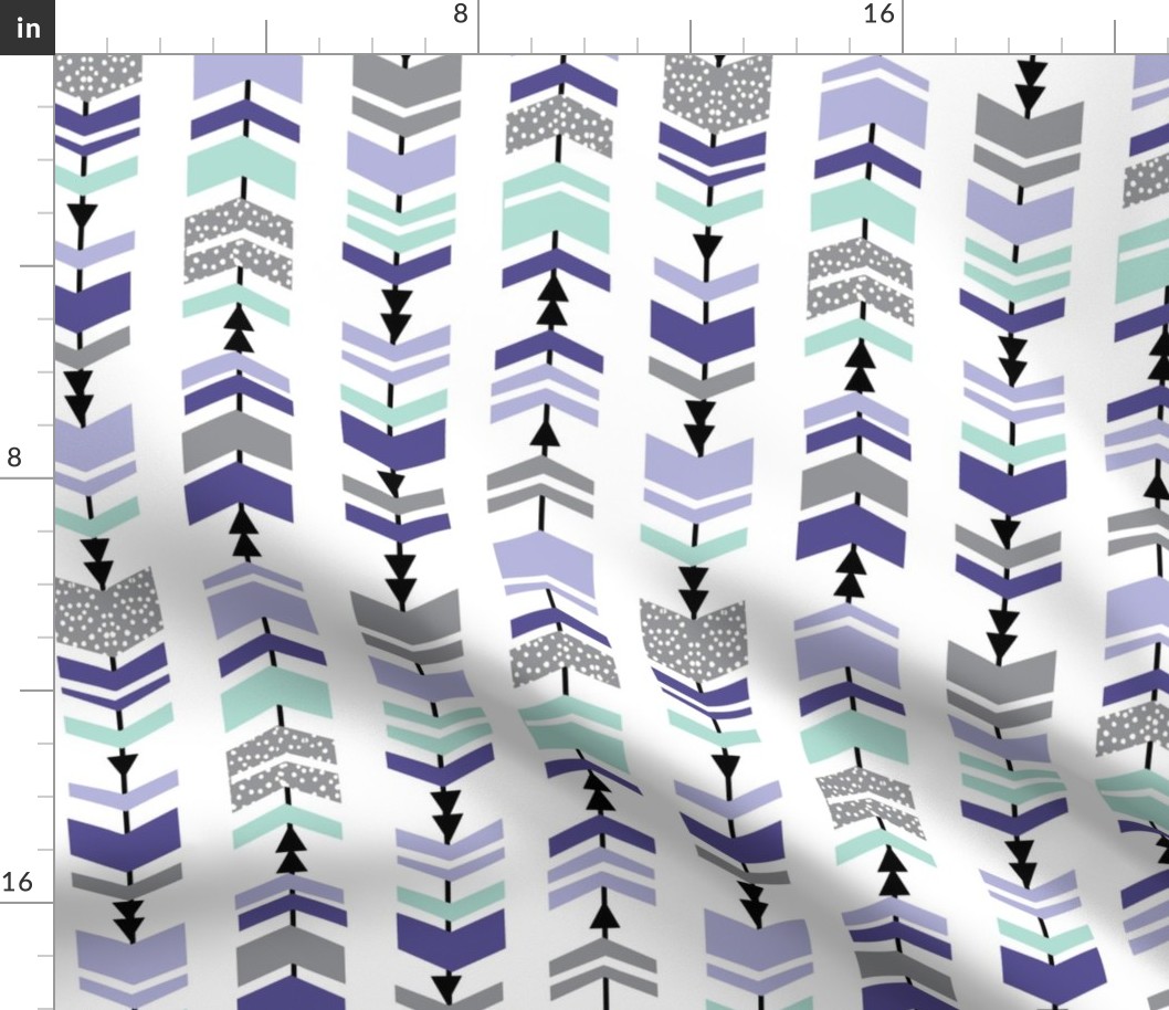 chevron purple mint grey stripes arrows