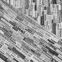 Ransom Note (Black & White Nouns) || cut paper word collage