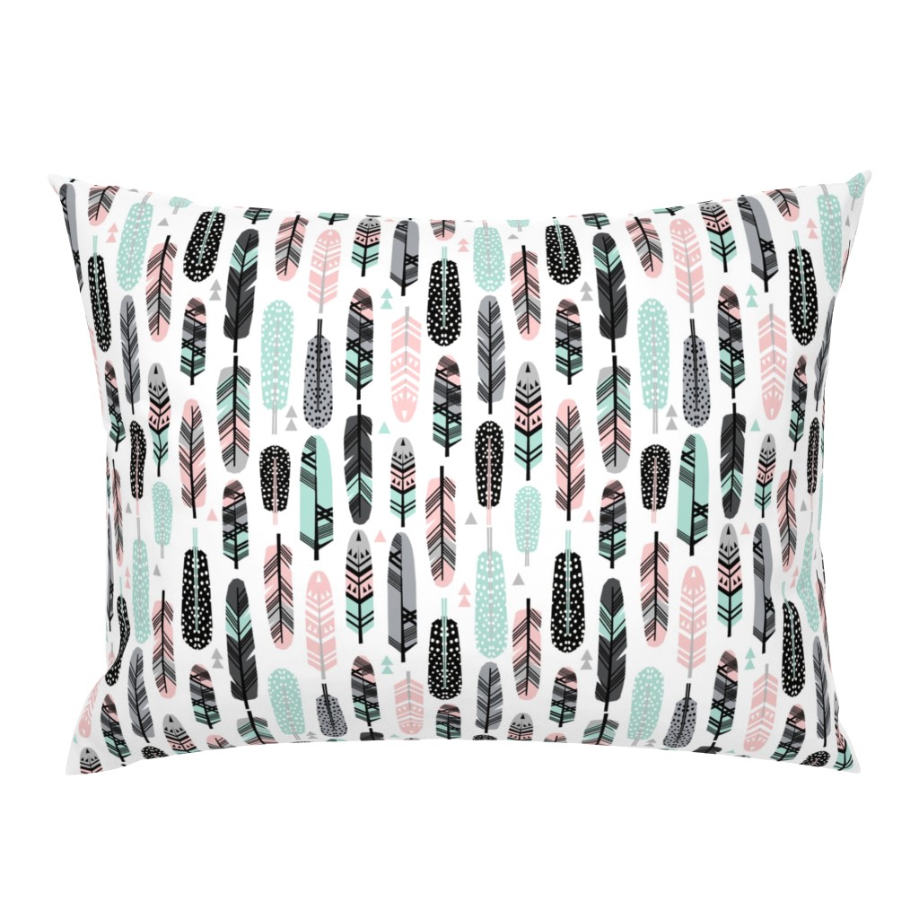 feathers pink and mint southwest boho kids cute nursery pink and mint baby design