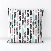 feathers pink and mint southwest boho kids cute nursery pink and mint baby design