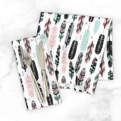 feathers pink and mint southwest boho kids cute nursery pink and mint baby design