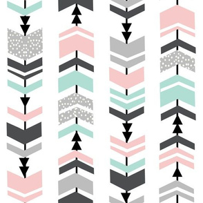 chevron pink mint grey charcoal kids nursery baby 