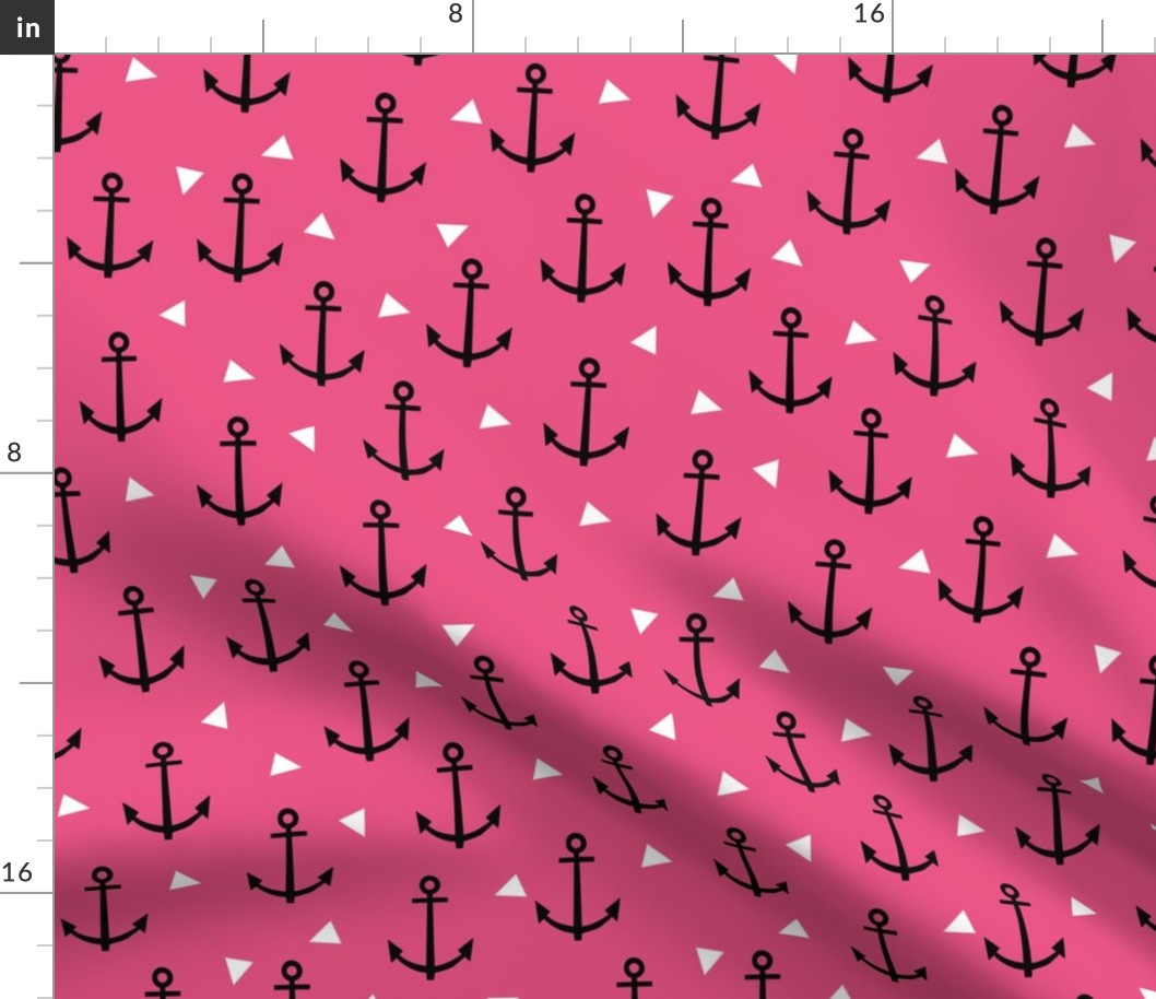 anchor triangle dark pink