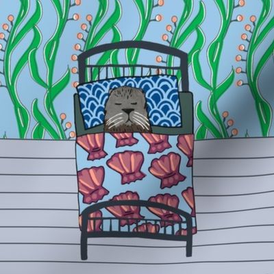 Animal Dream Otter - quilt block