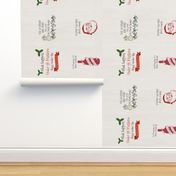 Funny Christmas Tea Towels 4 in One Yard