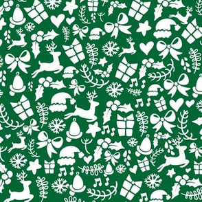 Christmas Holiday Pattern Green White