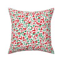 Christmas Holiday Pattnern Red Green White