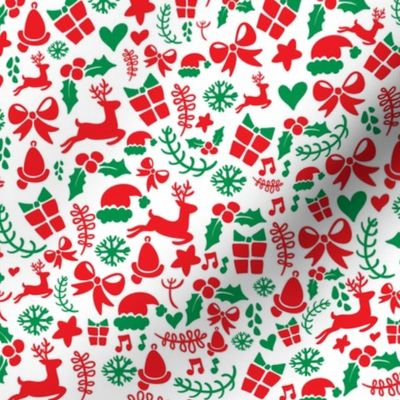 Christmas Holiday Pattnern Red Green White