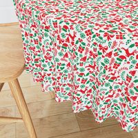 Christmas Holiday Pattnern Red Green White