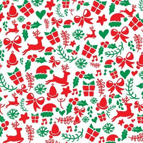 Christmas Holiday Pattnern Red Green White