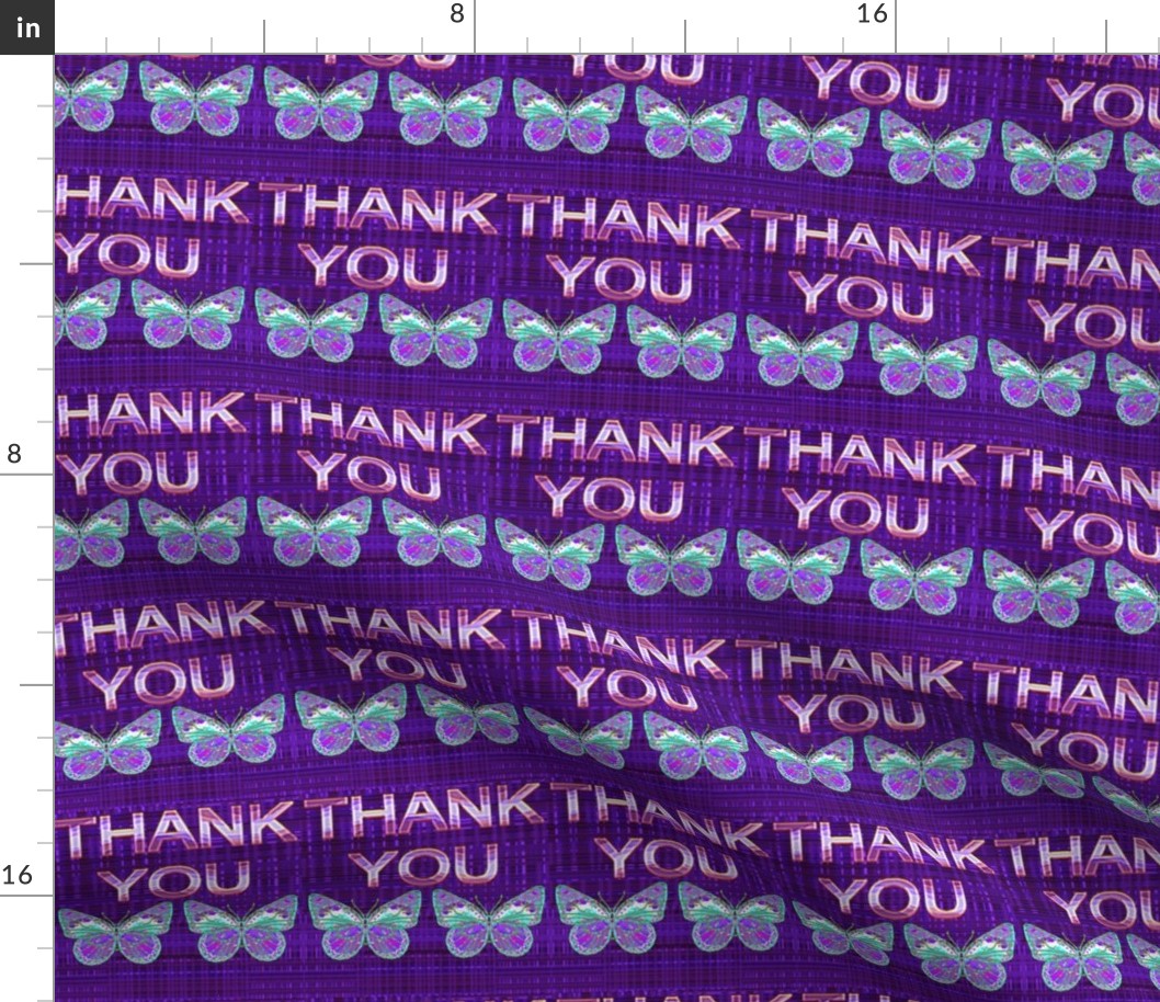 Purple Butterfly Thank You Thank You