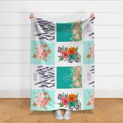 DIY  - 4 Floral Kitchen Tea Towels 