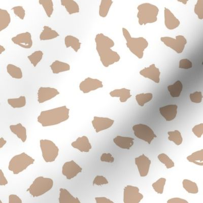 Pastel love brush spots and ink dots hand drawn modern illustration pattern scandinavian style pattern in beige