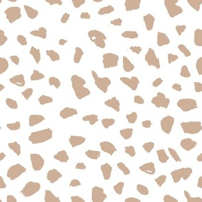 Pastel love brush spots and ink dots hand drawn modern illustration pattern scandinavian style pattern in beige