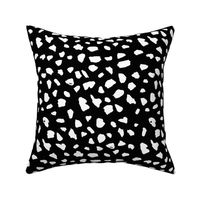 Pastel love brush spots and ink dots hand drawn modern illustration pattern scandinavian style pattern in black and white