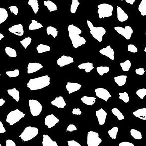 Pastel love brush spots and ink dots hand drawn modern illustration pattern scandinavian style pattern in black and white