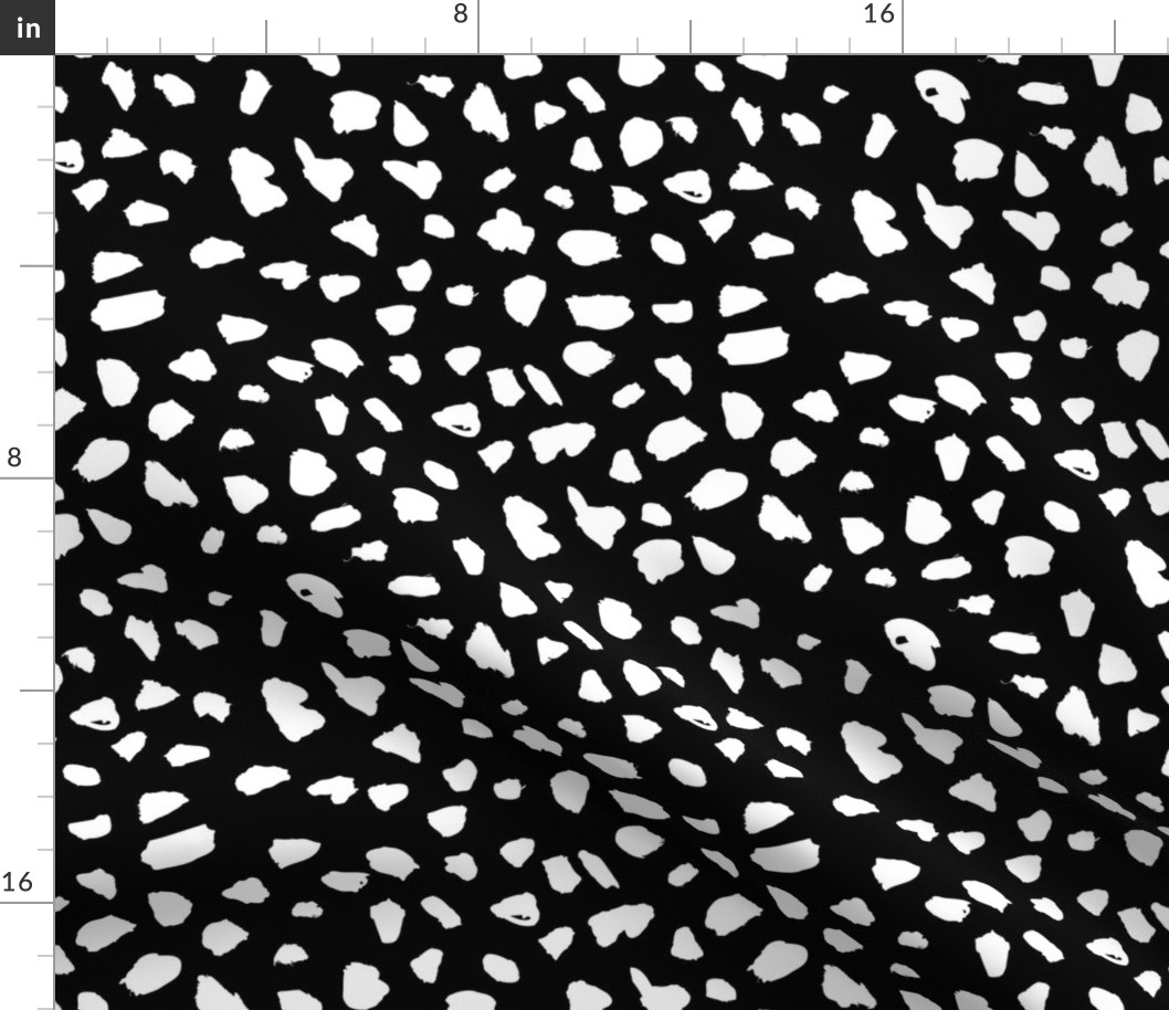 Pastel love brush spots and ink dots hand drawn modern illustration pattern scandinavian style pattern in black and white