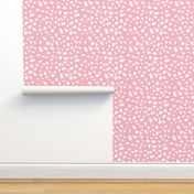 Pastel love brush spots and ink dots hand drawn modern illustration pattern scandinavian style pattern in soft pink