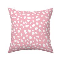 Pastel love brush spots and ink dots hand drawn modern illustration pattern scandinavian style pattern in soft pink