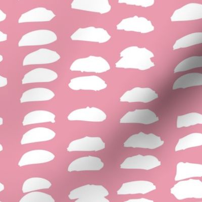 Pastel love brush strokes stripes and spots hand drawn ink illustration pattern scandinavian style in soft pink