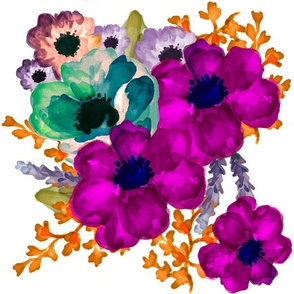Mod Vibrant Flowers 