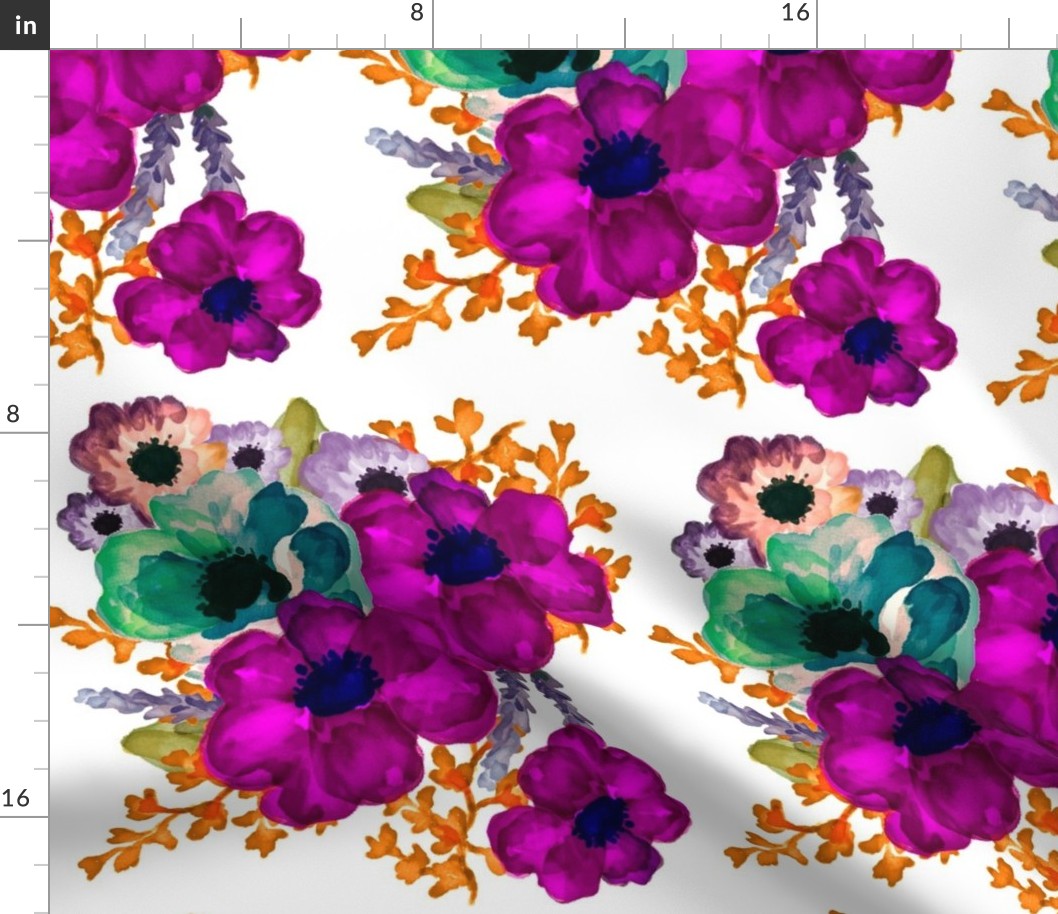 Mod Vibrant Flowers 