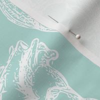 Hearts Anatomical White on Seafoam