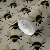 bees on linen