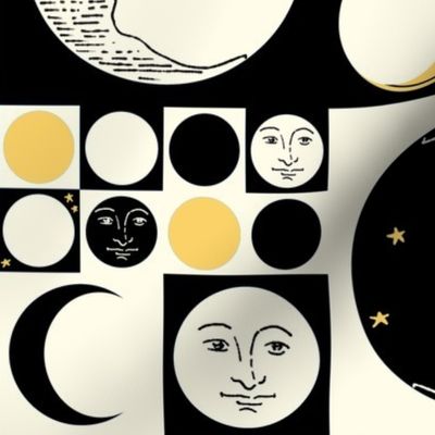 Op Art Moon Phases