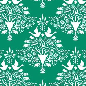 Christmas Paper Cutting Green