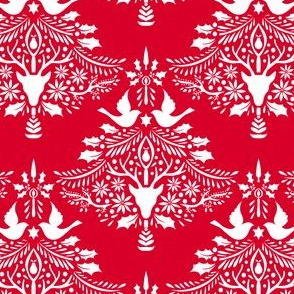 Christmas Paper Cutting Red