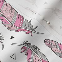 Feathers and triangles in Pink